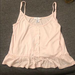 pink flowy top